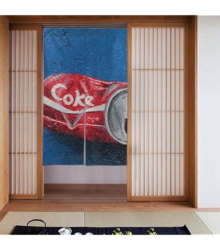 Amazon｜コカコーラ カーテン のれん 間仕切り 暖簾和風